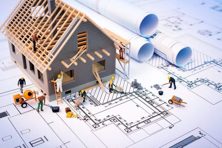 Image schématisé d'une architecture moderne  et minimaliste
