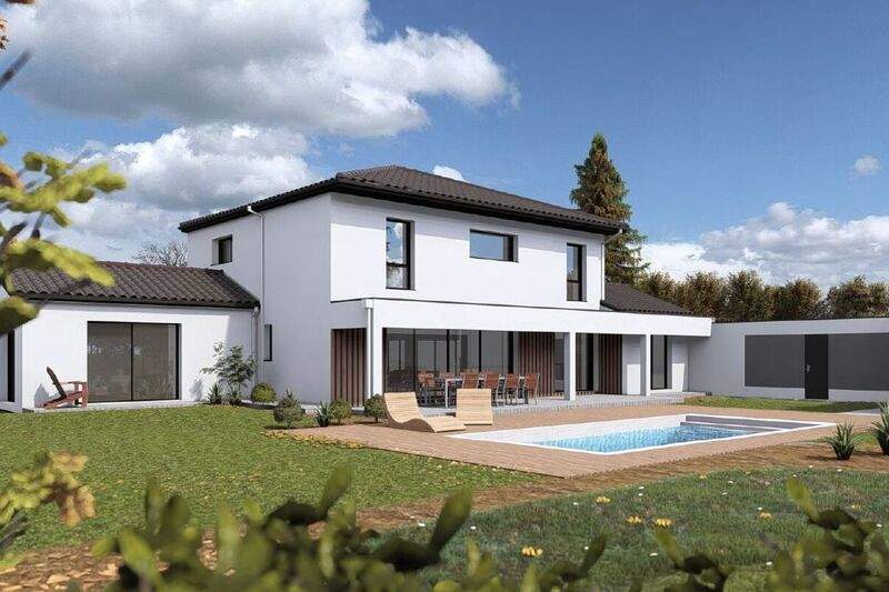 Belle maison qui représente une architecture moderne et minimaliste